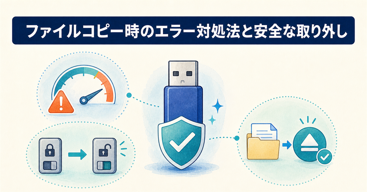 ファイルコピー時のエラー対処法と安全な取り外し