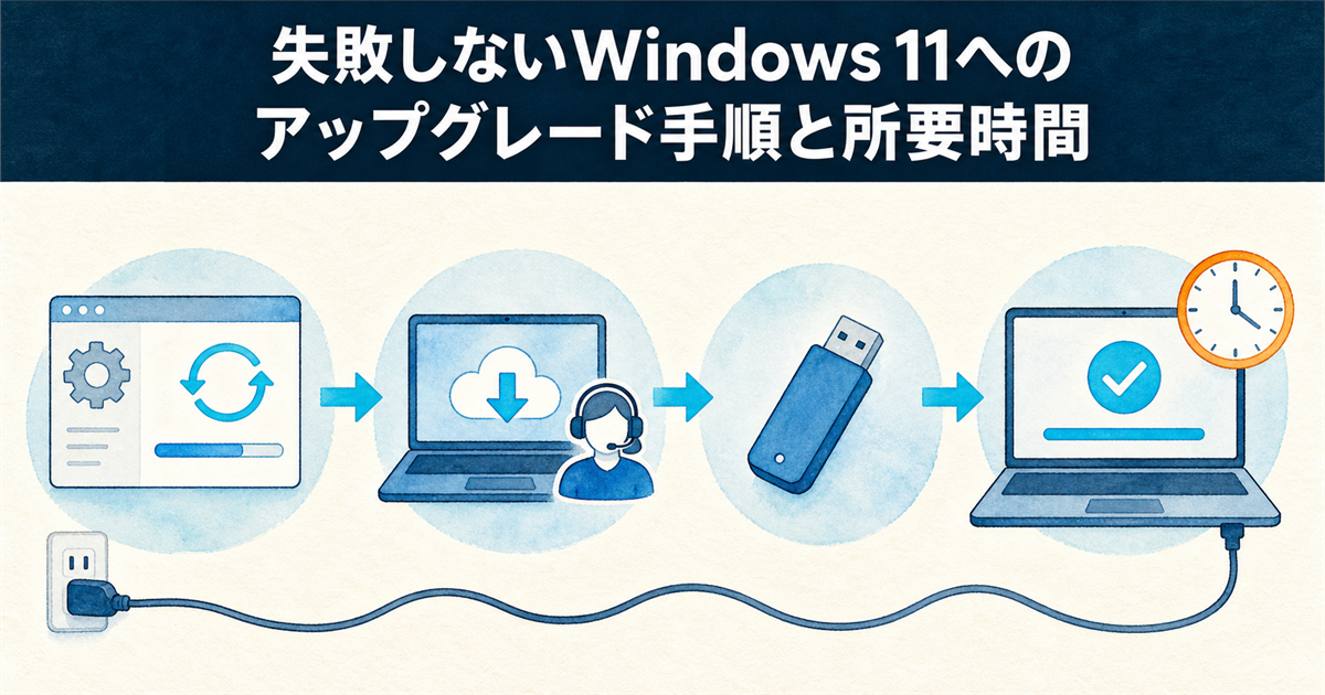失敗しないWindows 11へのアップグレード手順と所要時間