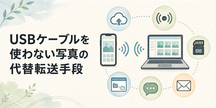 USBケーブルを使わない写真の代替転送手段