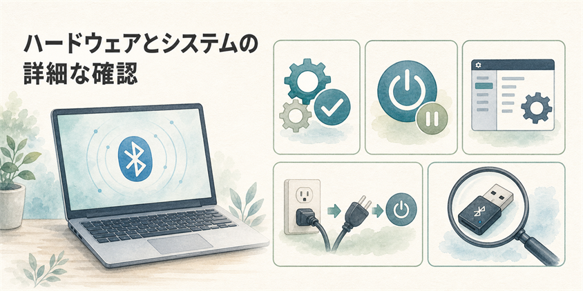 ハードウェアとシステムの詳細な確認