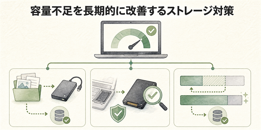 容量不足を長期的に改善するストレージ対策