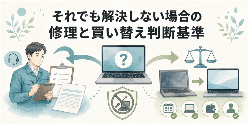 それでも解決しない場合の修理と買い替え判断基準