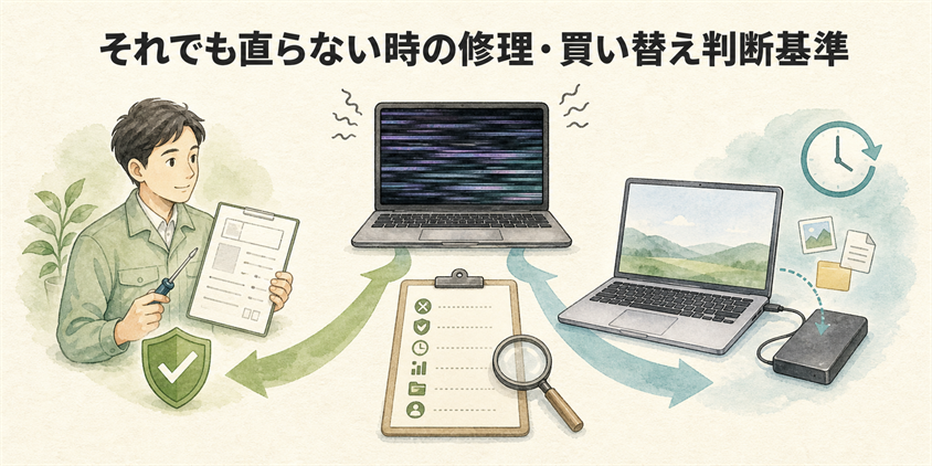 それでも直らない時の修理・買い替え判断基準