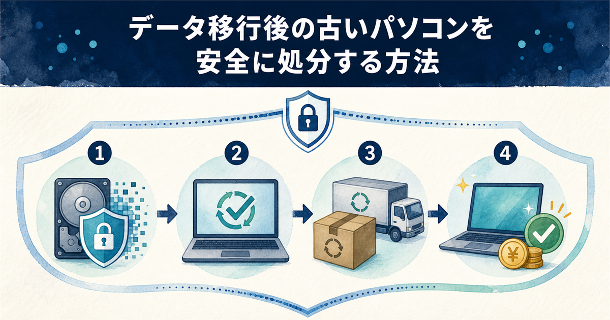 データ移行後の古いパソコンを安全に処分する方法