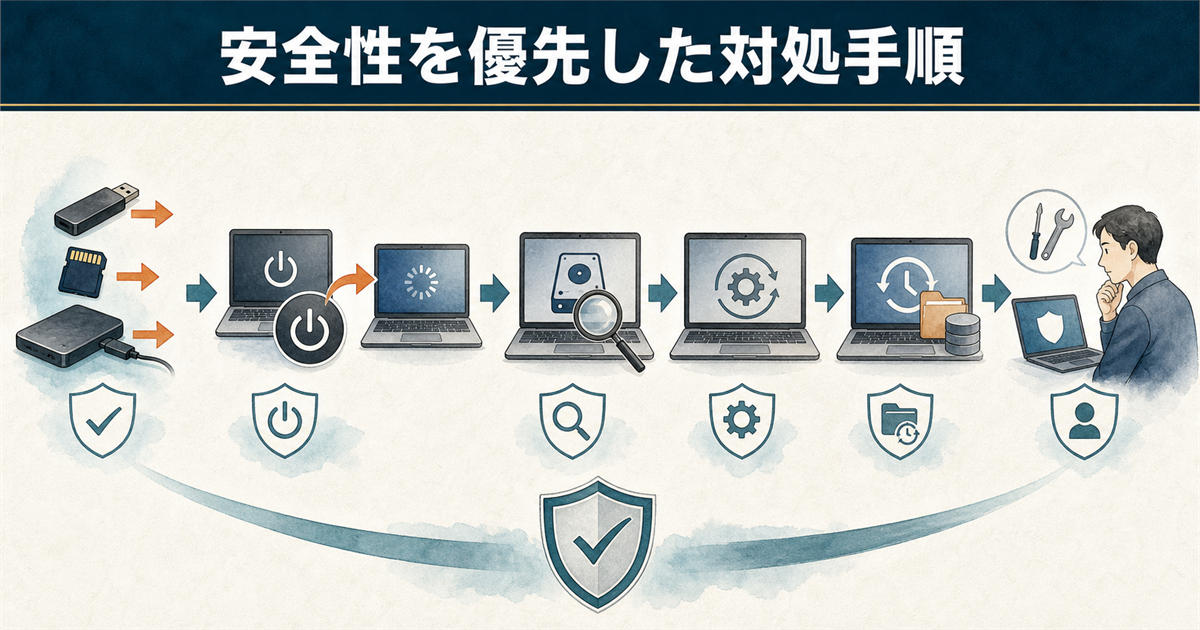 安全性を優先した対処手順