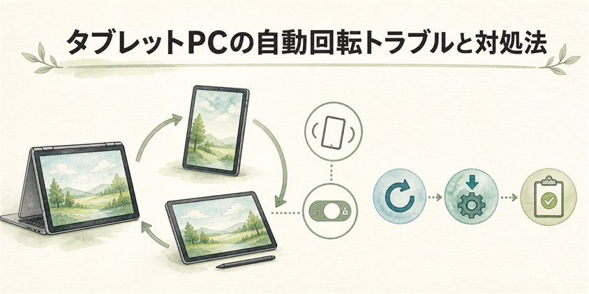タブレットPCの自動回転トラブルと対処法