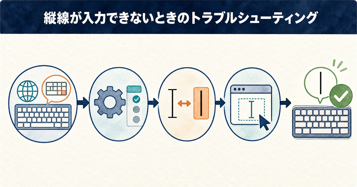 縦線が入力できないときのトラブルシューティング