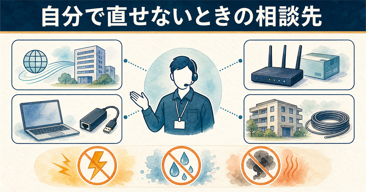 自分で直せないときの相談先