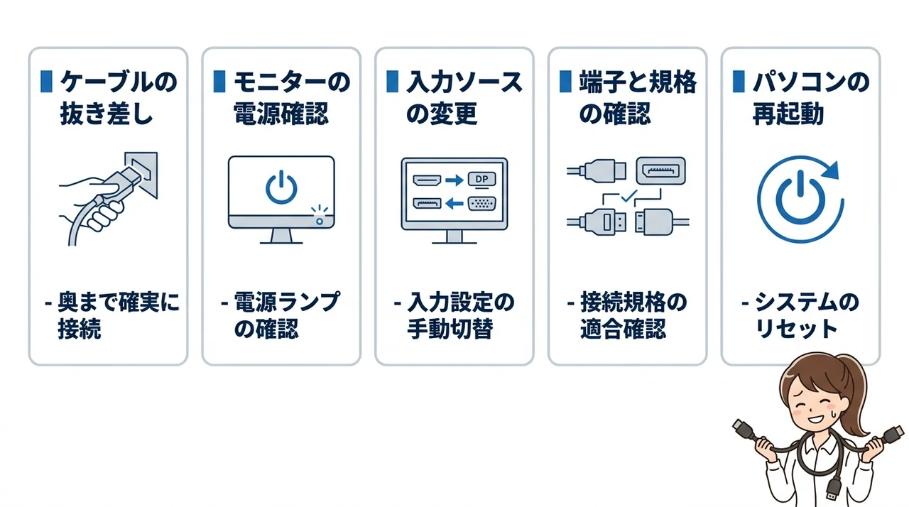 デュアルモニターが認識しない・映らない時の点検5つ
