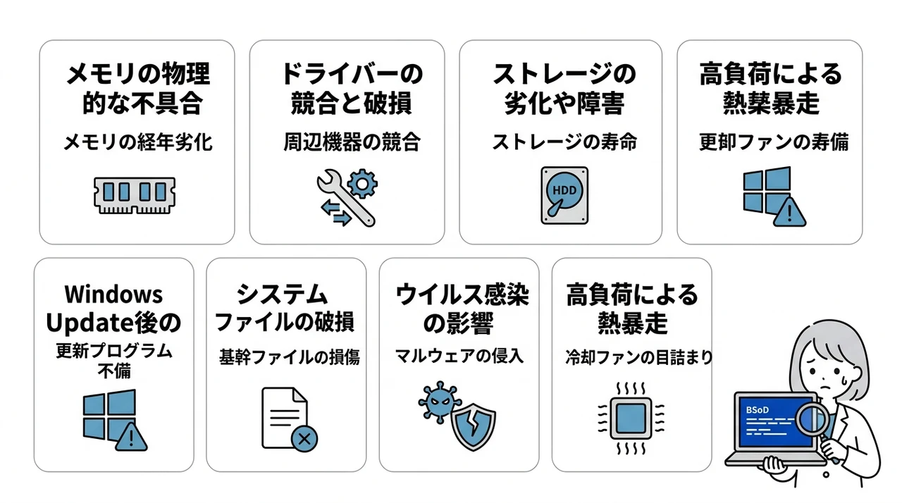 パソコンのブルースクリーンが頻発する主な原因とは
