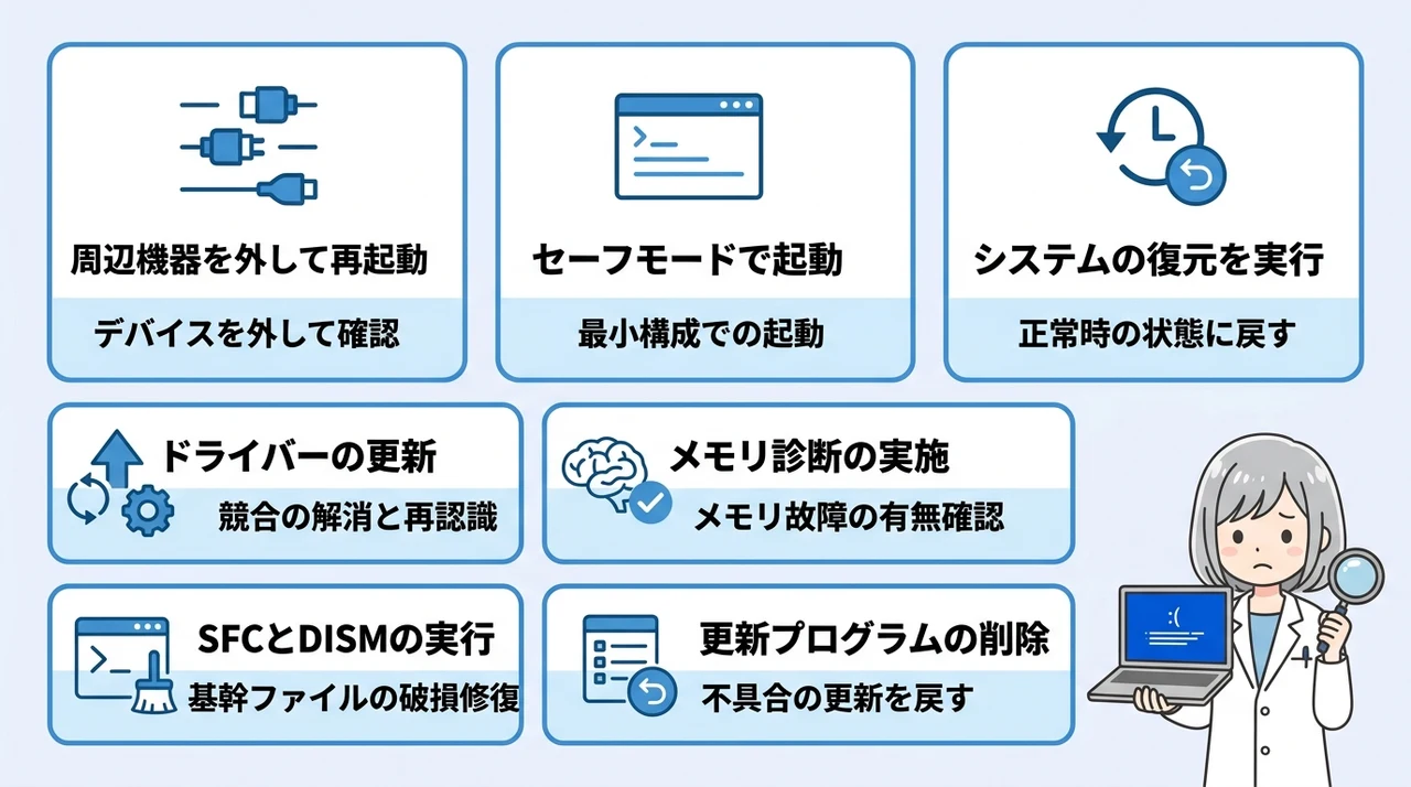 症状別で試す具体的な修復手順7つ