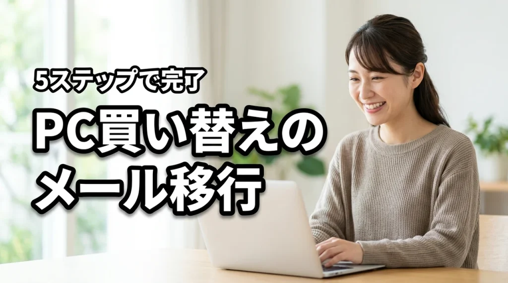 パソコン買い替えのメール移行は5ステップで完了！準備と手順を解説