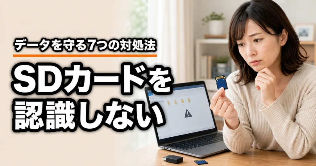 SDカードをパソコンが認識しない時の7つの対処法